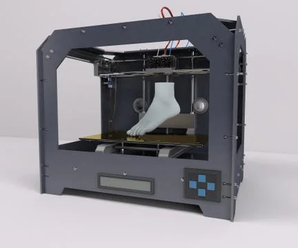 3 Dimensional  Printer Stock Illustration