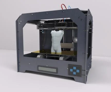 3 Dimensional  Printer Stock Illustration