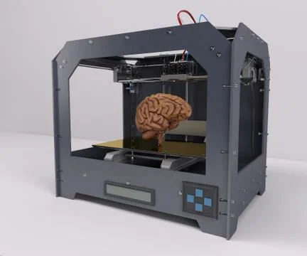 3 Dimensional  Printer Stock Illustration