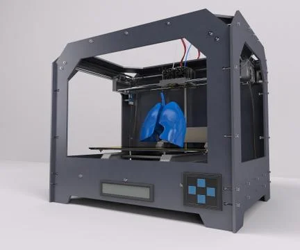 3 Dimensional  Printer Stock Illustration