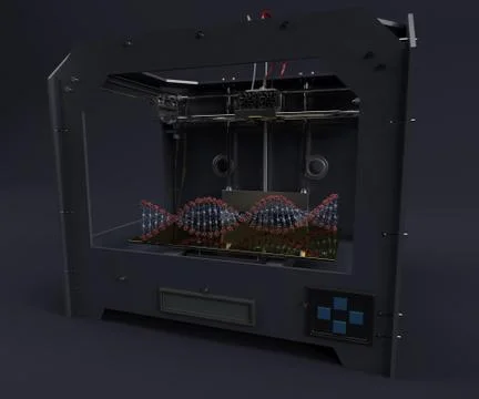 3 Dimensional  Printer Stock Illustration