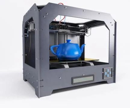 3 Dimensional  Printer Stock Illustration