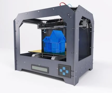 3 Dimensional  Printer 스톡 일러스트