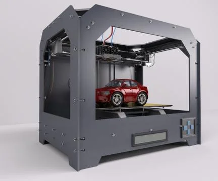 3 Dimensional  Printer Stock Illustration
