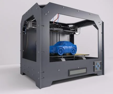 3 Dimensional  Printer Illustrazione stock