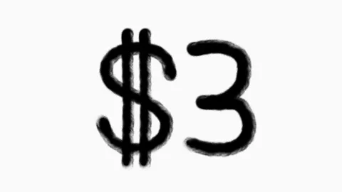 3 Dollar Hand Drawn Animation For Finance Currency Money Business Concept Stock Footage 302894170