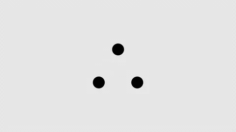 3 dots forming a triangle animated loading Stock Footage 288706706