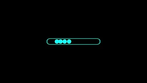 3 Dots Loading Animation Loop | Minimal Progress Indicator on Dark Background Stock Footage 309472003