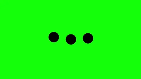 3 dots loading bar animation looping progress Icon on green background Stock Footage 316079952