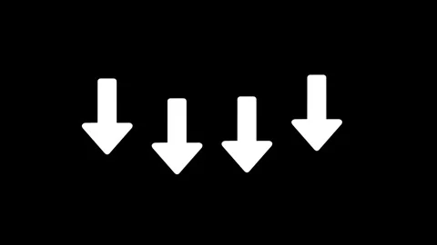 3 down arrow animation on the black background3 down arrow animation on the.. Stock Footage 299567983