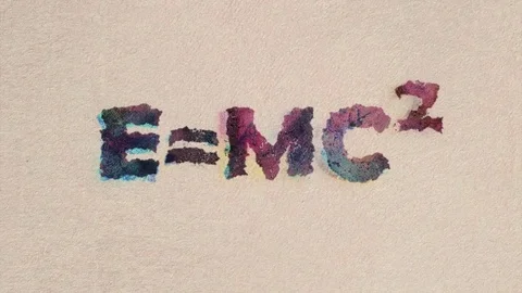 3 drawn relativity formula grunge words seamless loop background cartoon Stock Footage 82723346