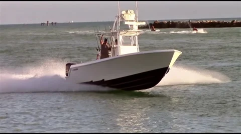 3 Engine Open Fisherman Stock Footage 46801021