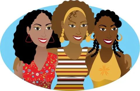 3 Friends Stock Illustration