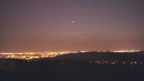 3 Friends People Walking down the Hill at Sunset Stock Footage 112628225