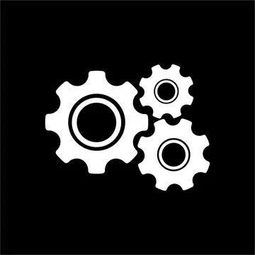 3 Gear or cog vector icon symbolize setting and team work Stock Illustration