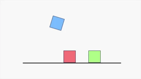 3 Geometry Cubes Falling Stock Footage 232802322