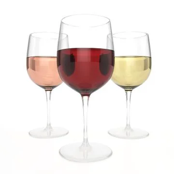 3 Glasses Of Wine Stock Illustration