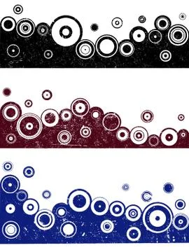 3 Grunge Border designs Stock Illustration