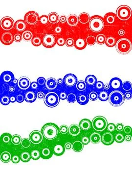 3 Grunge Landscape elements Stock Illustration