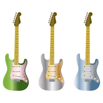 3 guitars Stock Illustration