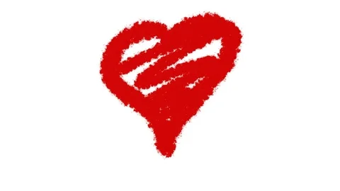 3. Hand Drawn Heart Animation 4K Looping Love Symbol in Doodle Style Stock Footage 306367395
