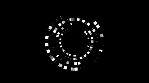 3 HUD circle interfaces over black background Stock Footage 170998645