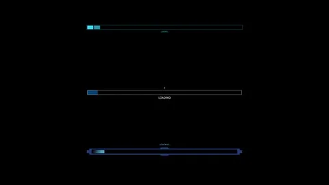 3 HUD Loaders Animations Stock Footage 71087394