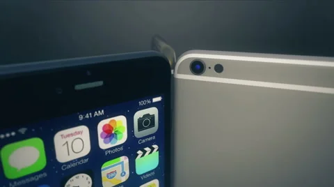 3 iPhones6 Rotating Looped FullHD Stock Footage 55044663
