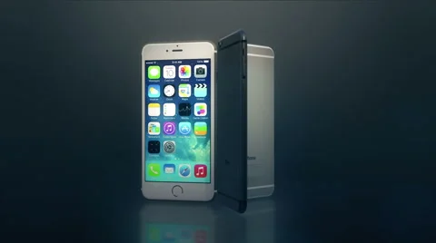 3 iPhones6 Rotating Looped FullHD Stock Footage 55044700
