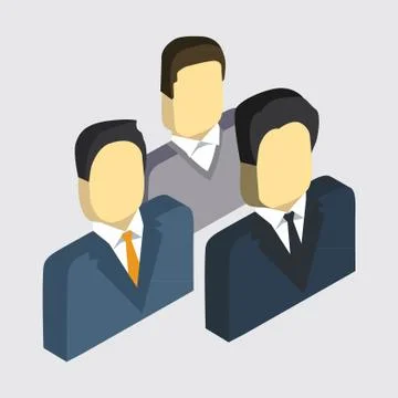3 Isometric mans Stock Illustration