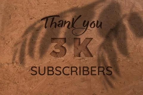 3 K  subscribers celebration greeting banner with Engrave  Design Stock Illustration