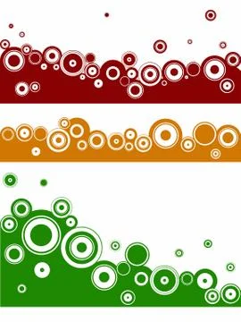 3 Landscape elements - Circles Stock Illustration
