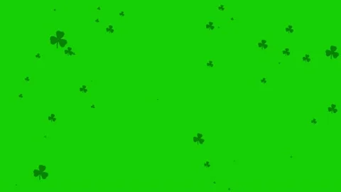 3 Leaf Clover Shamrock Saint Patrick's Day 17 march green Background loop Stock Footage 161683467