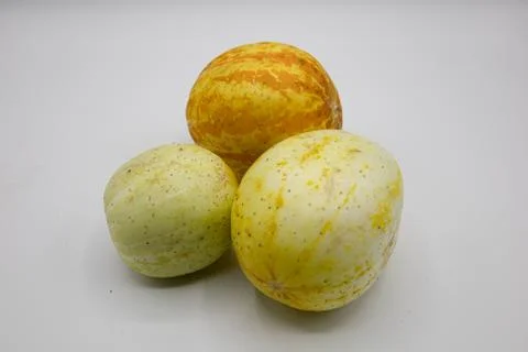 3 Lemon Cucumbers 写真素材