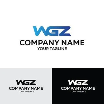 3 Letter WGZ Initial Logo Template Vector Illustration Design Stock Illustration