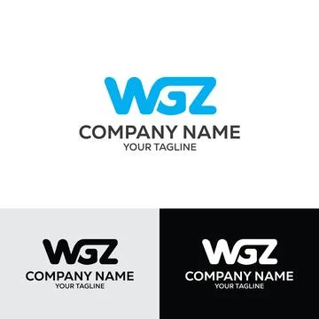 3 Letter WGZ Initial Logo Template Vector Illustration Design Stock Illustration