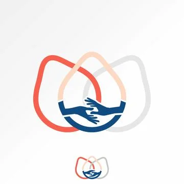 3 line avocado fruit with handshake juicy menu fresh partner vegetable nature Stock Illustration