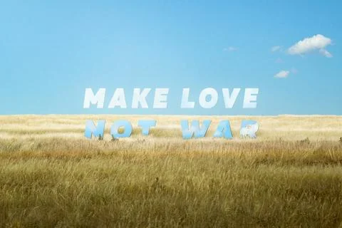 3. MAKE LOVE NOT WAR Stock Illustration