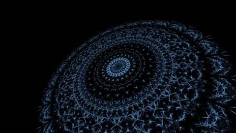 3 Mandala in side view Stock Footage 204779627
