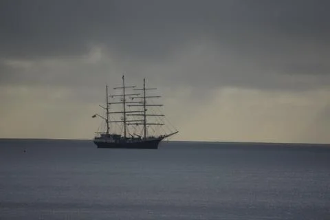 3 masted sailing ship Stock Photos