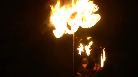 3 moon on fire show 02 Video stock 39568268