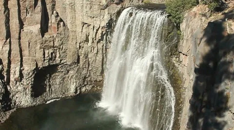 3 MOUNTAIN WATERFALL SLO-MO Stock Footage 28839867