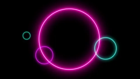 3 NEON CIRCLES FRAME 2 1 Stock Footage 241517548