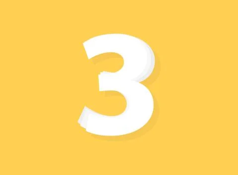 3 Number vector, modern layers design font. Eps10 illustration 스톡 일러스트