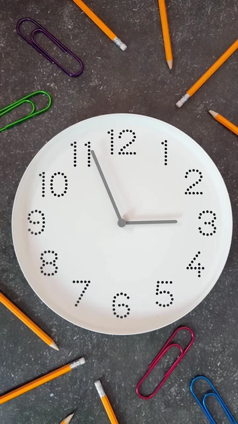 3 o'clock. Study or business time. Stock Footage 260193628