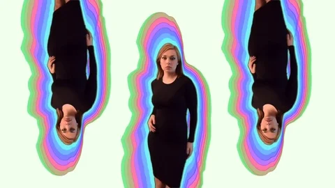 3 Opposing Model Dances On Color Video stock 70344449