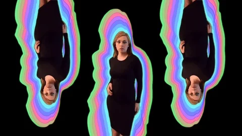 3 Opposing Model Dances On Color Stock Footage 70344457
