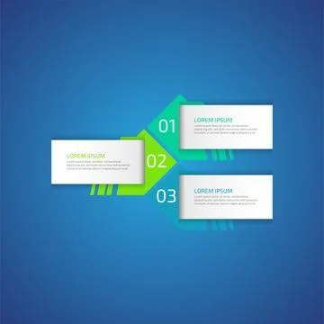 3 options business data process chart slide template. Workflow, visualizati.. Stock Illustration