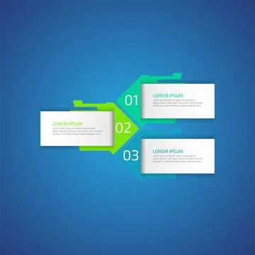 3 options business data process chart slide template. Workflow, visualizati.. Stock Illustration