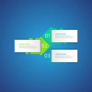 3 options business data process chart slide template. Workflow, visualizati.. Stock Illustration